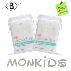 COMBO 2 gói bông tẩy trang 100% cotton 3 lớp mềm mịn thấm hút cực tốt 200 miếng BTT05LA – Thương Hiệu MONKIDS