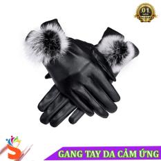 Găng tay da nữ FW01 cảm ứng lót lông mềm mại