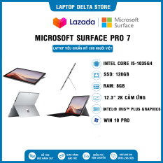 Microsoft Surface Pro 7 [ MÁY NHẬP USA NGUYÊN BẢN] Máy đã qua sử dụng, Core i5 – 1035G4 Ram 8GB SSD 128GB Màn hình 2K Cảm ứng, Kèm Phím và Sạc chính hãng, Win 10 Bản quyền, Cam kết sản phẩm đúng mô tả, Chất lượng, Bảo hành đầy đủ
