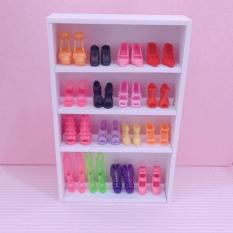 Combo 5 đôi giày và kệ để giày cho búp bê babies, xinyi, licca