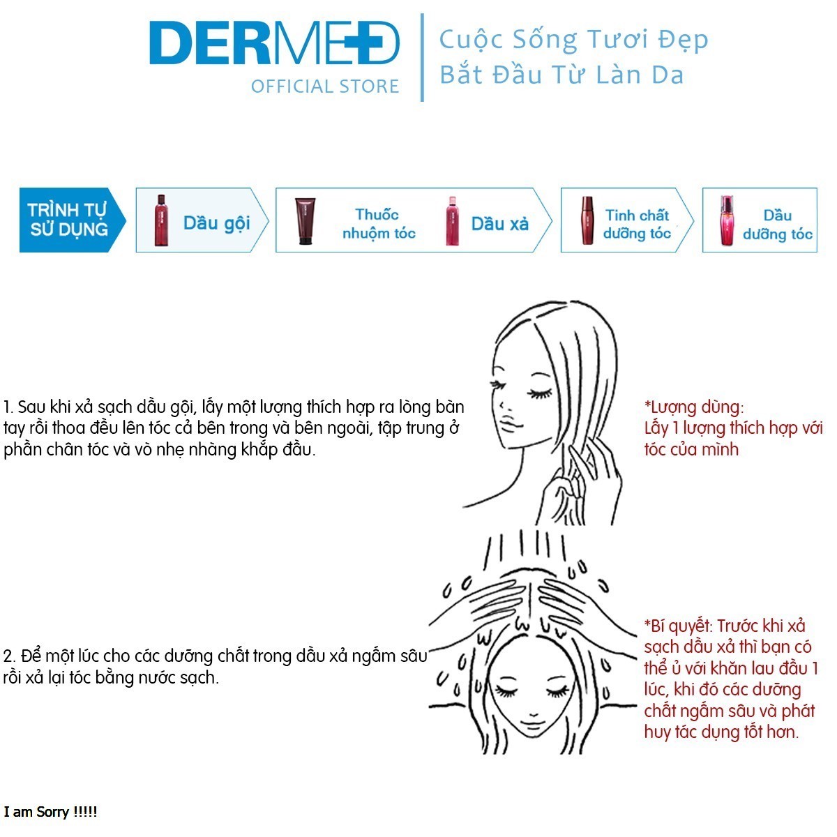 Dầu xả phục hồi cấu trúc tóc hư tổn Dermed Hair Treatment 240ml