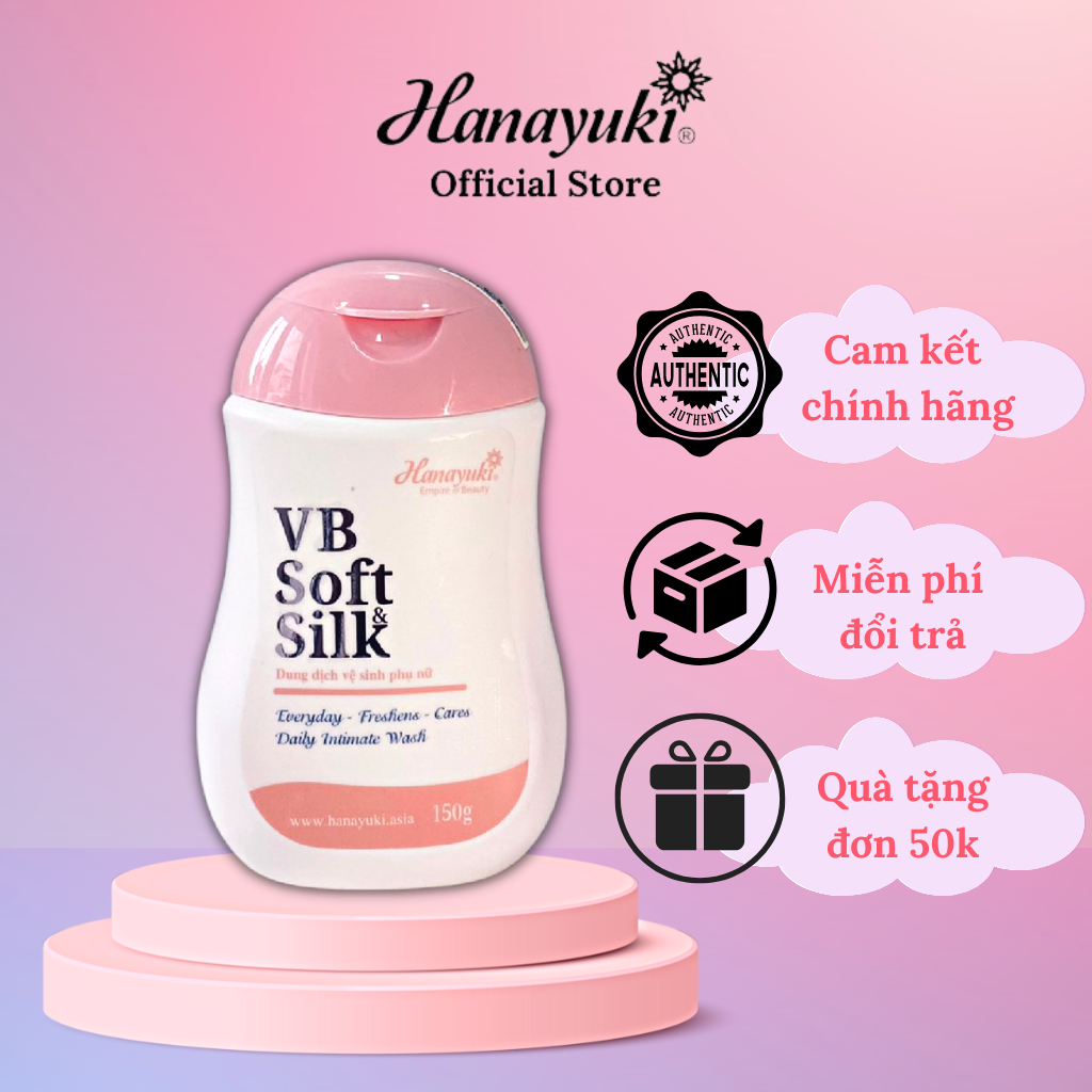 Dung Dịch Vệ Sinh Hanayuki Chính Hãng 150g - Dung Dịch Vệ Sinh Hana Soft Silk Màu Hồng - Dung...