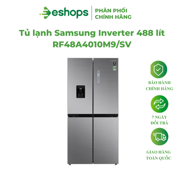 Tủ lạnh Samsung Inverter 488 lít RF48A4010M9/SV, Bảo hành 24 tháng, Hàng chính hãng