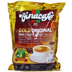 Cà phê hòa tan 3 trong 1 Vinacafé Gold Original bịch 40 gói x 20g