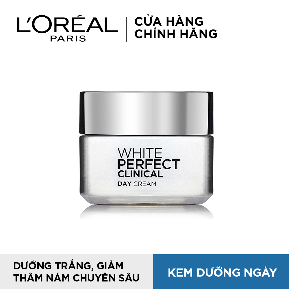 Kem dưỡng trắng mịn và giảm thâm nám ban ngày L’Oreal Paris White Perfect Clinical Day SPF 19PA +++ 50ml (kem ngày)