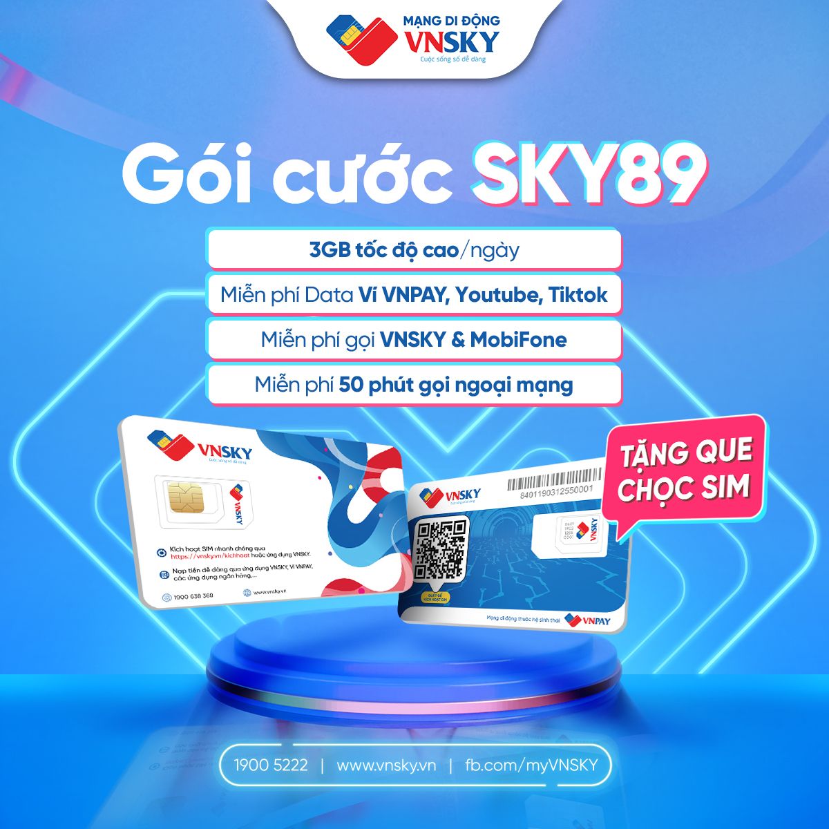 Sim thẻ SIM VNSKY Bộ KIT SKY89YT