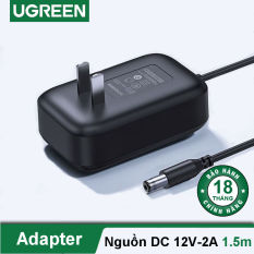 Củ nguồn DC 12V-2A adapter đạt chuẩn 3C dài 1.5m UGREEN 20359