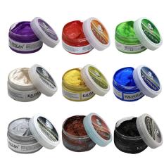 Sáp Vuốt Nhuộm Tóc Đổi Màu Tạm Thời KALANXUAN 100g 9 Màu Sắc Lựa Chọn Xám Khói, Trắng, Đen, Đỏ, Vàng, Xanh Dương, Xanh Rêu, Tím, Nâu