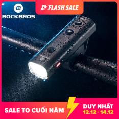 ROCKBROS Đèn pha xe đạp, có 2 loại 200 lumen và 400 lunmen, pin 2000mAh, sạc USB, chất liệu hợp kim nhôm, chống thấm nước – INTL