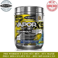 Pre-Workout tăng sức mạnh sức bền trước tập hỗ trợ giảm cân đốt mỡ Vapor X5 của MuscleTech hộp 30 lần dùng