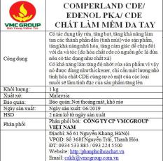 1KG CDE ( DẠNG NƯỚC ) COMPERLAND CDE/ EDENOL PKA/ CDE( CHẤT LÀM MỀM DA TAY )