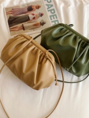 □♈ Mini Dumpling Bag Messenger High-end French Niche Bag High-end Shoulder Bag Simple Fashion Cloud Bag