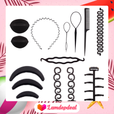 ♥ Lamdepdeal – Combo 9 dụng cụ tạo kiểu tóc đa năng – Dụng cụ làm tóc, tết tóc, thắt bím tóc, bộ phụ kiện đầy đủ nhất, có video hướng dẫn – Dụng cụ làm tóc