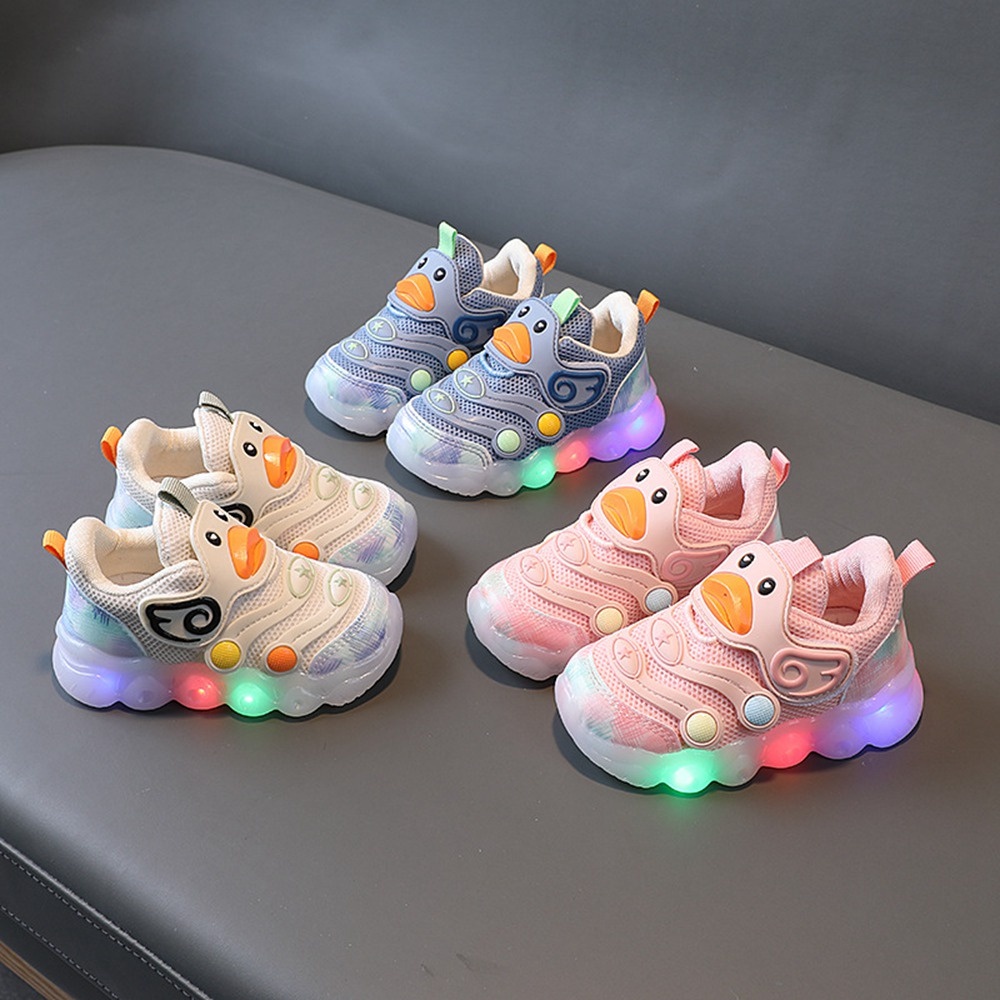 ✒✉☒ Giày Lưới Đế Mềm Có Đèn LED Phong Cách Thể Thao Thời Trang Mùa Hè Cho Bé