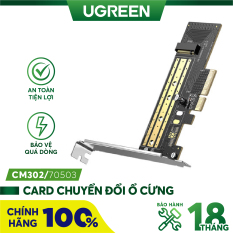 Card chuyển đổi ổ cứng UGREEN CM302 70503 – SSD NVMe M.2 PCIe 2280 to PCI-E 3.0 4X – Hàng chính hãng – Bảo hành 18 tháng