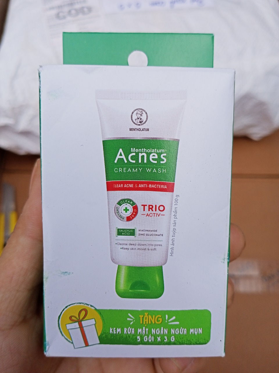 Set 10 gói sữa rửa mặt acnes ngừa mụn 3S 3g/gói