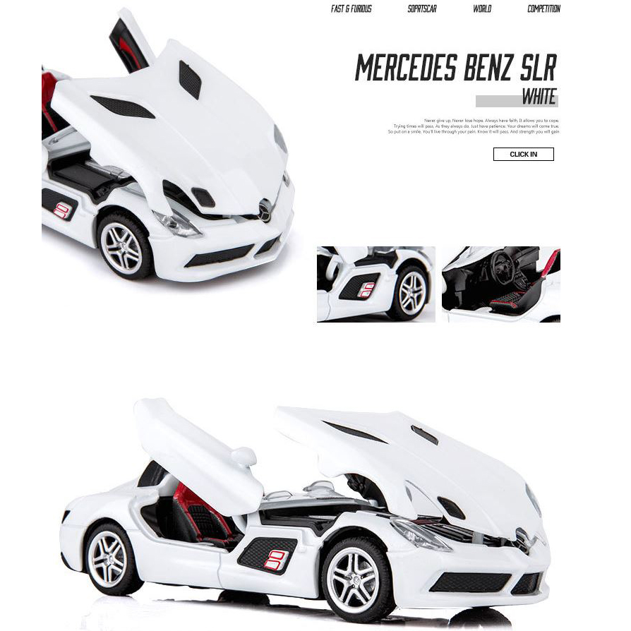 Xe mô hình kim loại Mercedes-Benz SLR Tỷ lệ 1:32