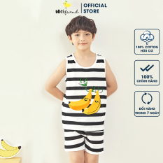 Đồ bộ ba lỗ mặc nhà cotton mịn cho bé trai U4013 – Unifriend Hàn Quốc, Cotton Organic