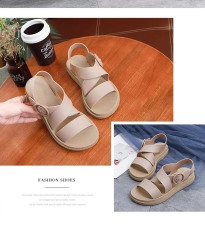 Giày Sandal Nữ Nhựa Dẻo Đi Mưa Hapu (Đen, Hồng, Kem, Nâu) – GL008