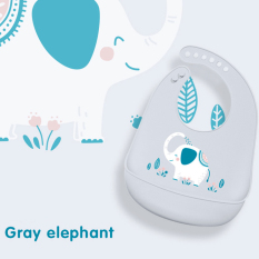 Yếm ăn dặm silicon cao cấp mềm mại có máng cho bé từ 6 tháng tuổi không bám bẩm có 6 nấc điều chỉnh kích cỡ tiện lợi BBShine – SS010