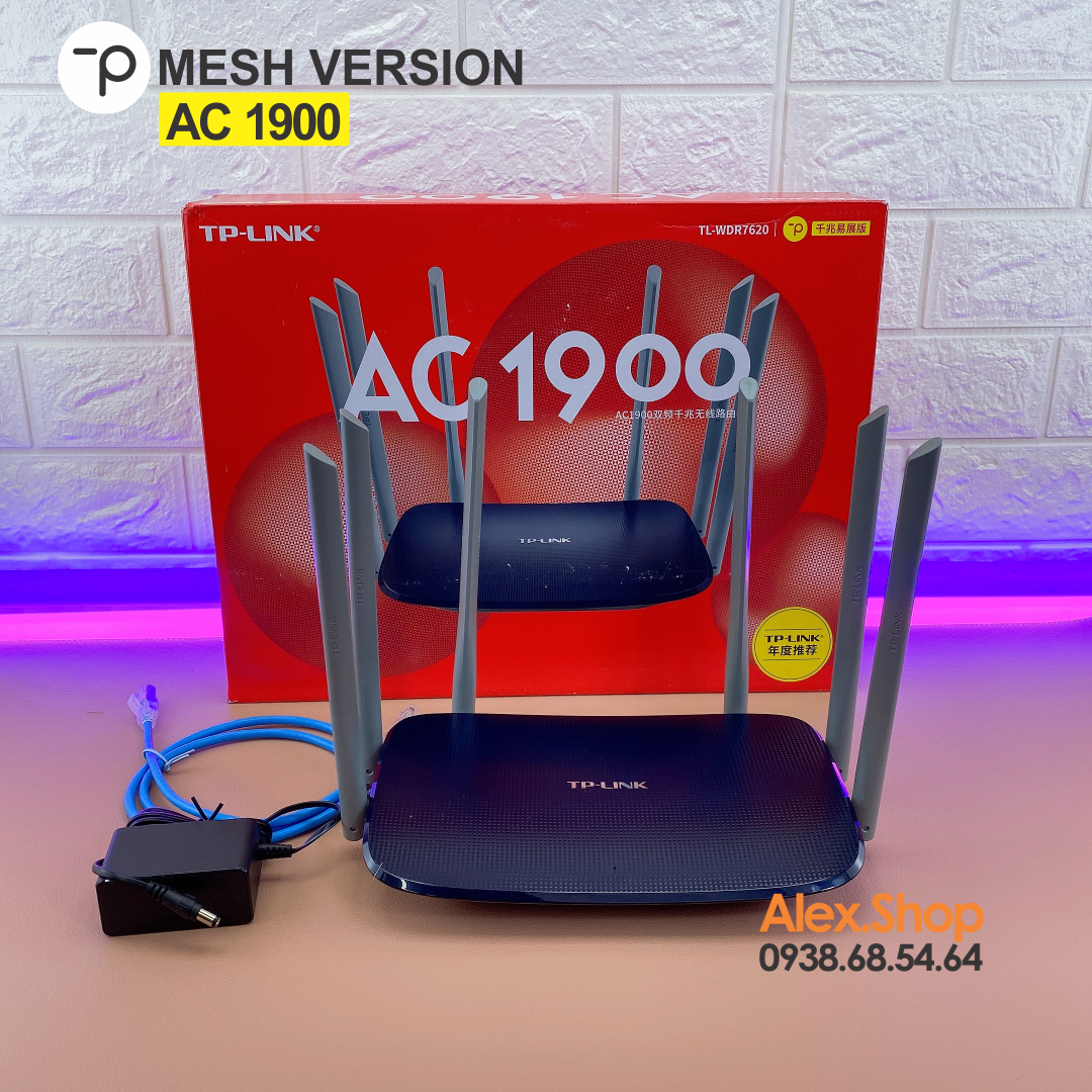 Thiết Bị Wifi TPLink 1900Mbps Phiên Bản Mesh Wdr7620 – BH 12 Tháng