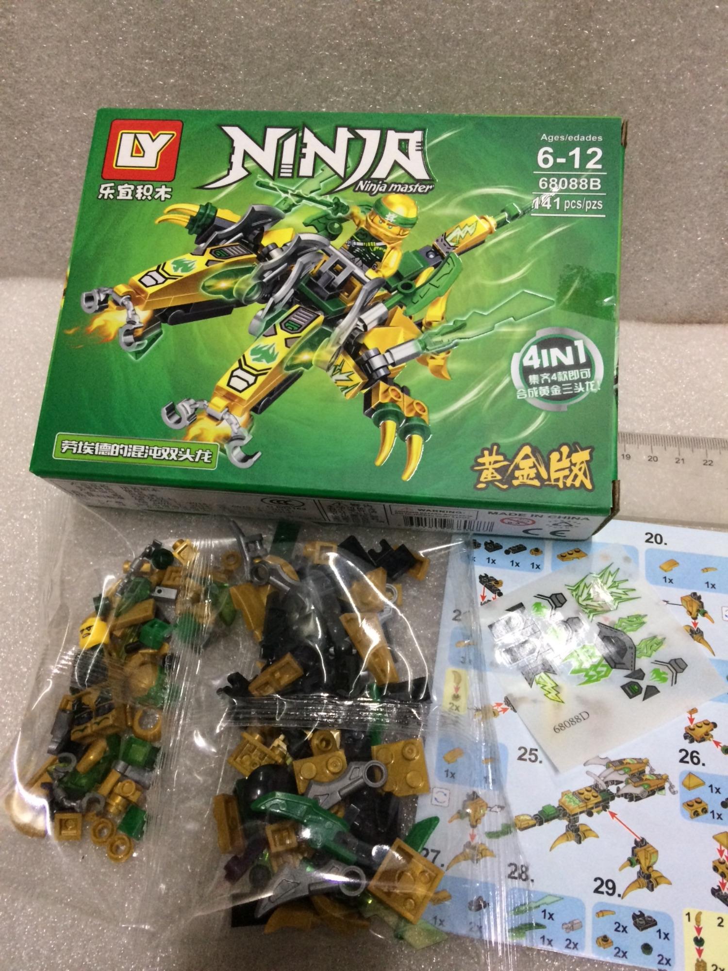Lego lắp ghép SIÊU NINJA RỒNG (ninja master) model 68088B, 141 chi tiết