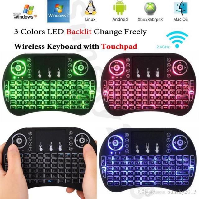 ♙♠ ✅ TTC I8 3-color Backlight Wireless Mini Keyboard with Touchpad