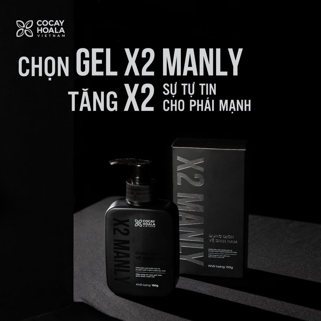 Gel Vệ Sinh Nam X2 Manly Cocayhoala, dung tích: 150g