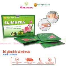 Trà giảm cân Slimutea Hộp 20 gói hỗ trợ giảm béo, giảm mỡ máu từ lá sen và thảo dược của Học viện quân y