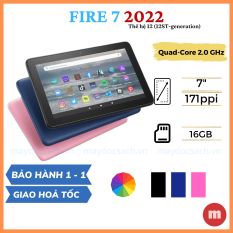 Máy tính bảng Kindle Fire 7 2022 – thế hệ 12, màn hình 7inch, bộ nhớ 16/32GB, chip 4 nhân 2.0GHz, mói nhất 2022