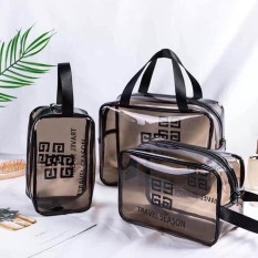Sét 3 túi Givenchy Travel bằng nhựa trong suốt đủ cỡ đa năng, tiện dụng, Set 3 tui/ vi Givenchy Travel bang nhua trong suot du co da nang, tien dung