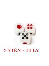 Combo 3 Hột Xí Ngầu 14 Ly – Xí Ngầu Xương Cao Cấp – Xí Ngầu Cao Cấp Nghệ Hoa – Hột Tài Xỉu