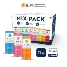 Thùng 12 lon thức uống lên men STAR KOMBUCHA All-in-One (250ml/lon)