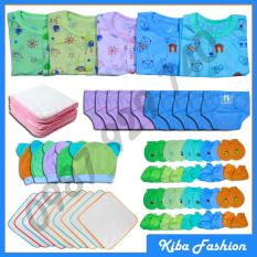 Combo 60 Món Đồ Dùng Cho Bé Sơ Sinh từ 2-8kg ( áo hoa tay dài nút giữa) 60ADHKS – KIBA.shop