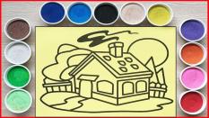 Tranh cát cho bé size đại 22×29 (Kèm cát)
