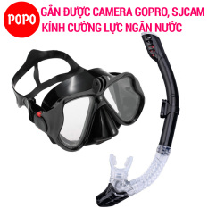 Bộ kính lặn GOPRO, Ống thở ngăn nước, MẮT KÍNH CƯỜNG LỰC, gắn được GOPRO, SJCAM, Camera hành trình – POPO Collection