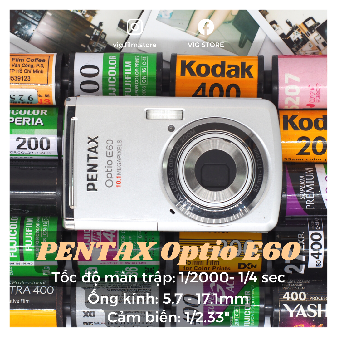 Máy Ảnh Pentax Optio E60