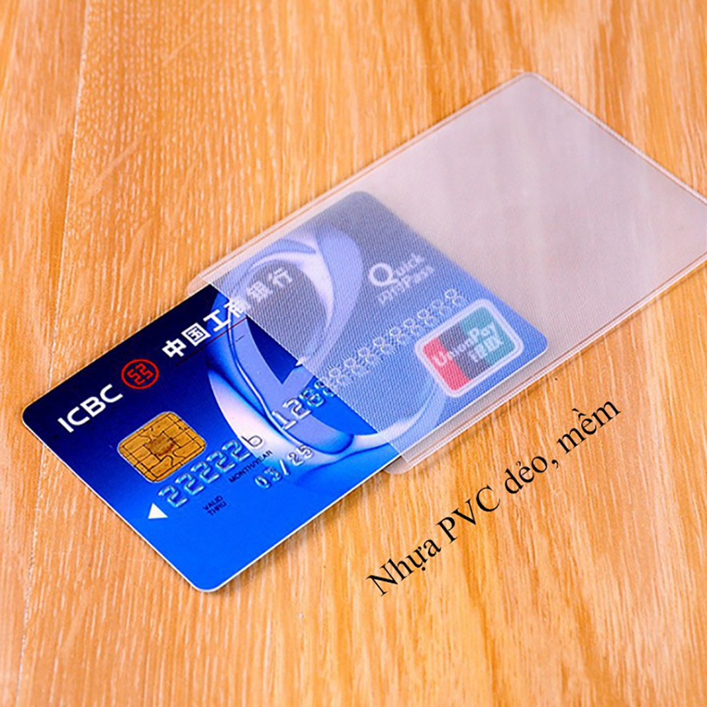 Combo 10 vỏ bọc thẻ ATM bằng lái thẻ sinh viên, Túi bọc thẻ TAM