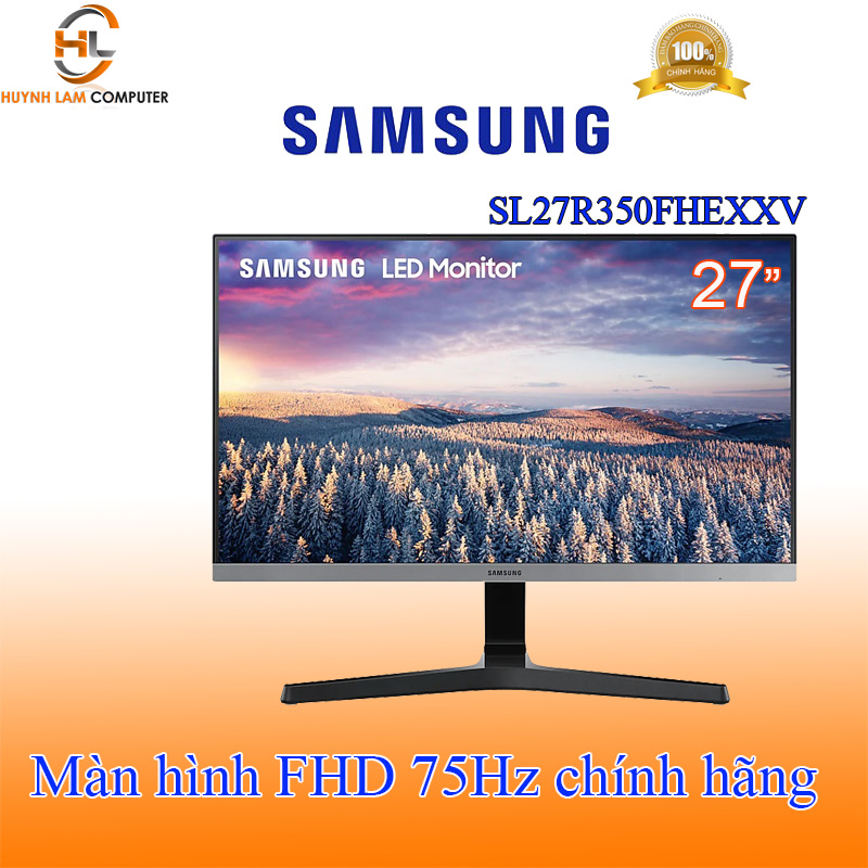 [Trả góp 0%]Màn hình máy tính 27inch Samsung LS27R350FHEXXV FHD 1920X1080p 75Hz - Hãng phân phối