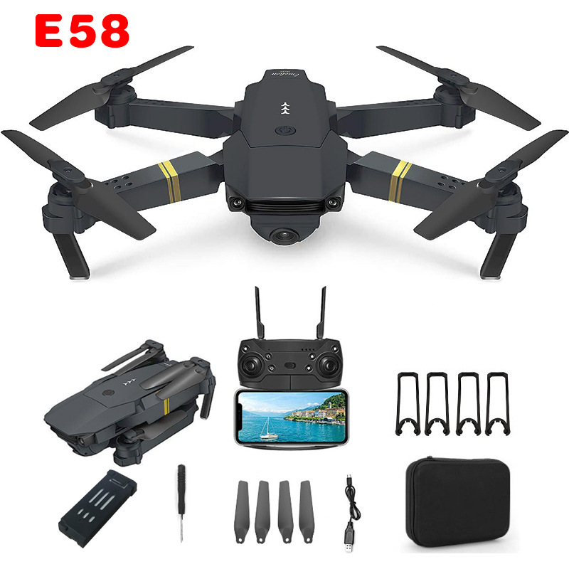 Flycam Mini Giá Rẻ E58,Camera 4k,Kết Nối Wifi,Chụp Ảnh Trên Không Có Thể Điều Khiển Qua Điện Thoại