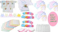 Set 85 Món Đồ Dùng Cho Bé Sơ Sinh( 10 áo + 15 tã + 15 khăn + 10 cặp bao tay + 10 cặp bao chân + 5 nón + 5quần + 15 tã lót )