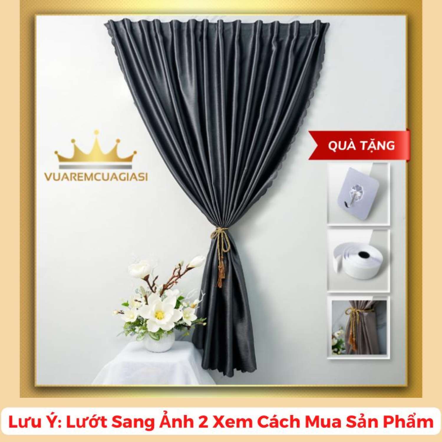 Rèm Cửa Dán Tường lᴏại 1 Cao Cấp Đặt Số Lượng 1 Là 1 Tấm Rèm Chống Nắng Chất Liệu Vải Gấm Dệt Decor Trang Trí Phòng Ngủ VUAREMGIASI VIPMD11