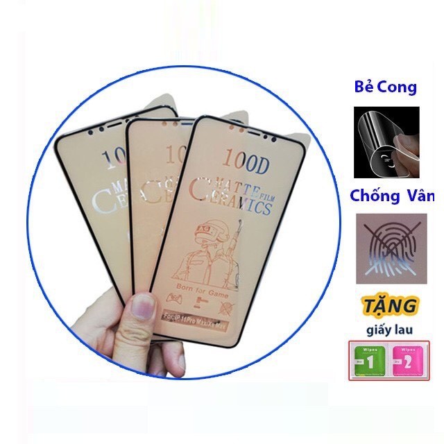 Cường lực chống vân tay 100D DẺO Iphone 6,6s, 6 plus,7,8 Plus,X, Xs, Xr, Xs Max, 11 Pro, 11 Pro...