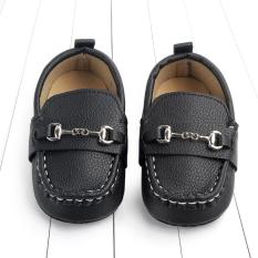 Giày mọi đế mềm màu đen cho bé trai(13cm)(9-18 tháng)