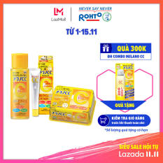 Bộ sản phẩm dưỡng trắng chống thâm nám Melano CC (Dung dịch 170ml + Tinh chất 20ml + Mặt nạ 20 miếng) (HSD dưới 1 năm)