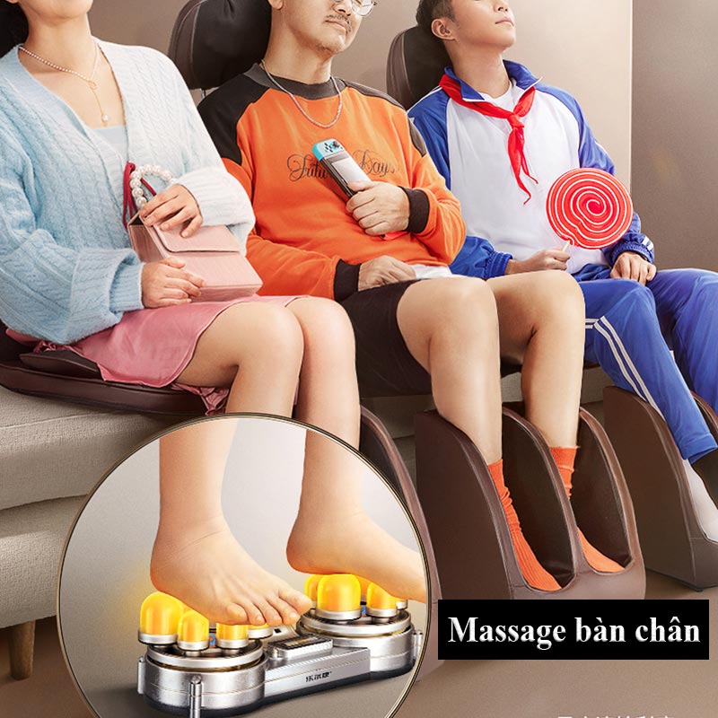 Đệm ghế massage toàn thân phiên bản mẫu đầy đủ các bộ phận massage hồng ngoại cùng massage xoa bóp...