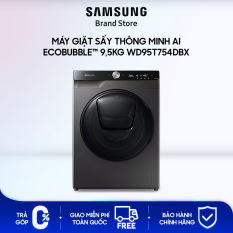 [TRẢ GÓP 0%] Máy giặt sấy thông minh Samsung AI EcoBubble™ 9,5kg (WD95T754DBX)-Giao hàng đầu tháng 12