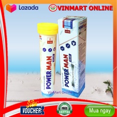 Viên Sủi Power Man – Tăng Cường Sinh Lý – Bí Quyết Chinh Phục – Thể Hiện Bản Linh Đàn Ông- Hộp 20 Viên