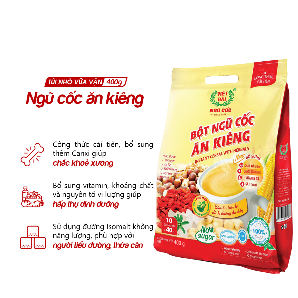 Bột ngũ cốc ăn kiêng Việt Đài túi 400g
