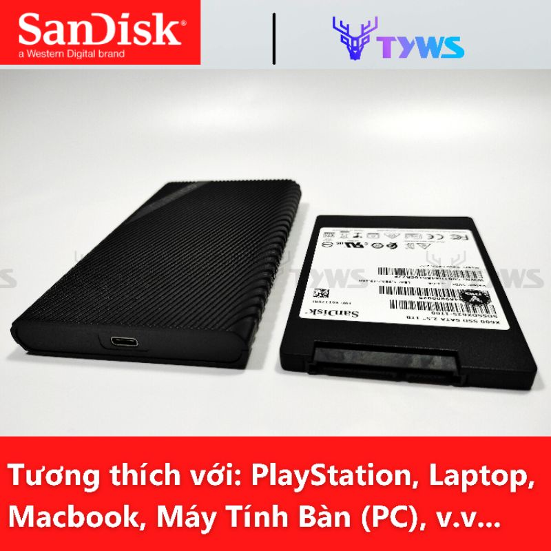 [FREESHIP MAX] [500TBW] Ổ Cứng Di Động SSD 2TB 2.5 Inch SanDisk X600 - Bảo hành 1 đổi 1 X6002.5
